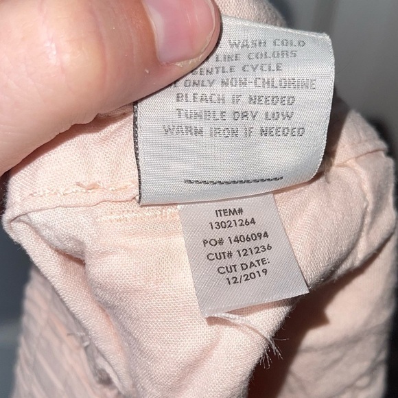 TORRID Blush Pink Linen Blend Drawstring Shorts Size 14 - Picture 8 of 9